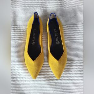 Rothy's yellow pointed toe flats